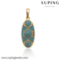 33083 Xuping cidade jóias de ouro compras online único oval em forma de pingente azul jóias promocionais atacado